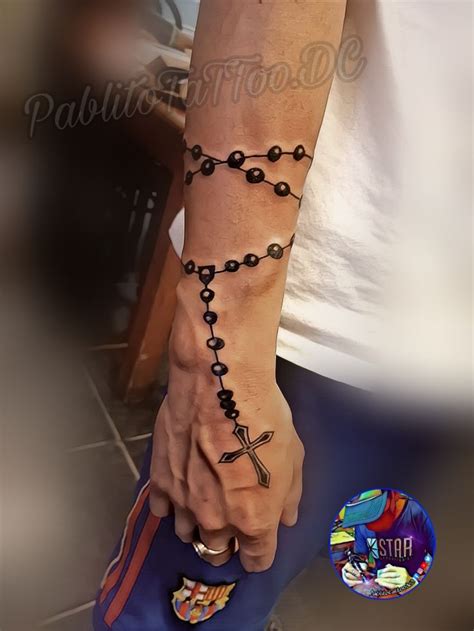 tatuaje de rosario en la mano|25 Lindas ideas de tatuajes de rosario